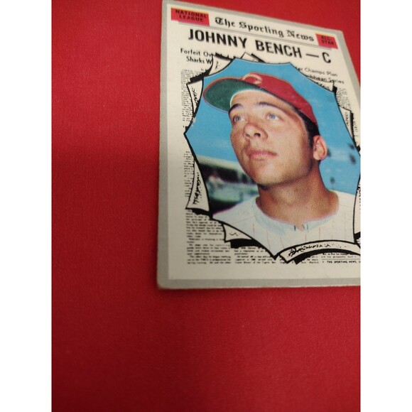 JOHNNY BENCH - 1970 Topps Card # 464 - Sporting News All-Star Cincinnati Reds - Picture 6 of 11